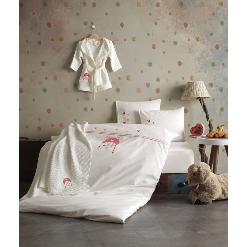 Lastele voodipesukomplekt Dreamy white 100x140 cm